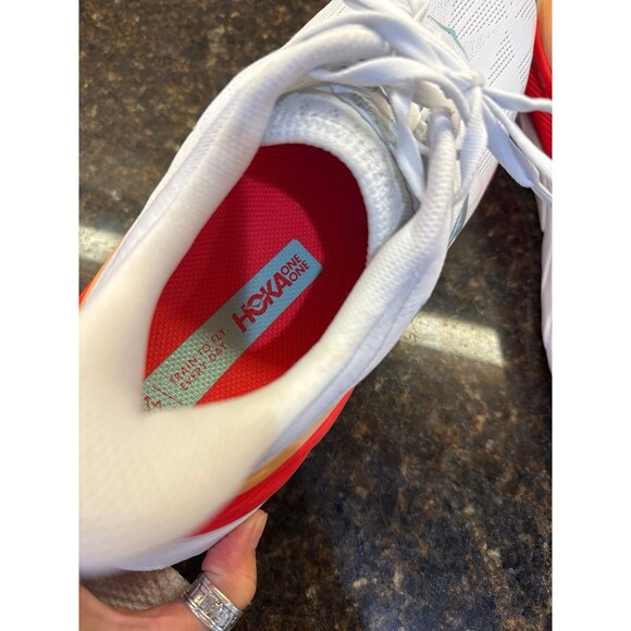 Hoka One Mach 4 'White Fiesta' Men’s 12D Like New - Picture 8 of 9